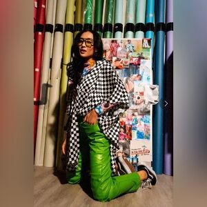 Dressed In LALA LALA Original: Live A Little Oversized Top in Checkerboard